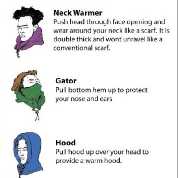 Gold Fleece Versatile Hood for skiing, snowblowing, snowboarding, truck… - Picture 4 of 4